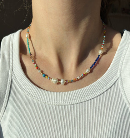 Beaded colourful necklace