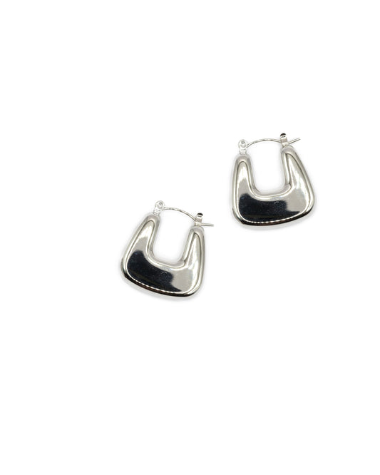 Rectangle hoop earrings