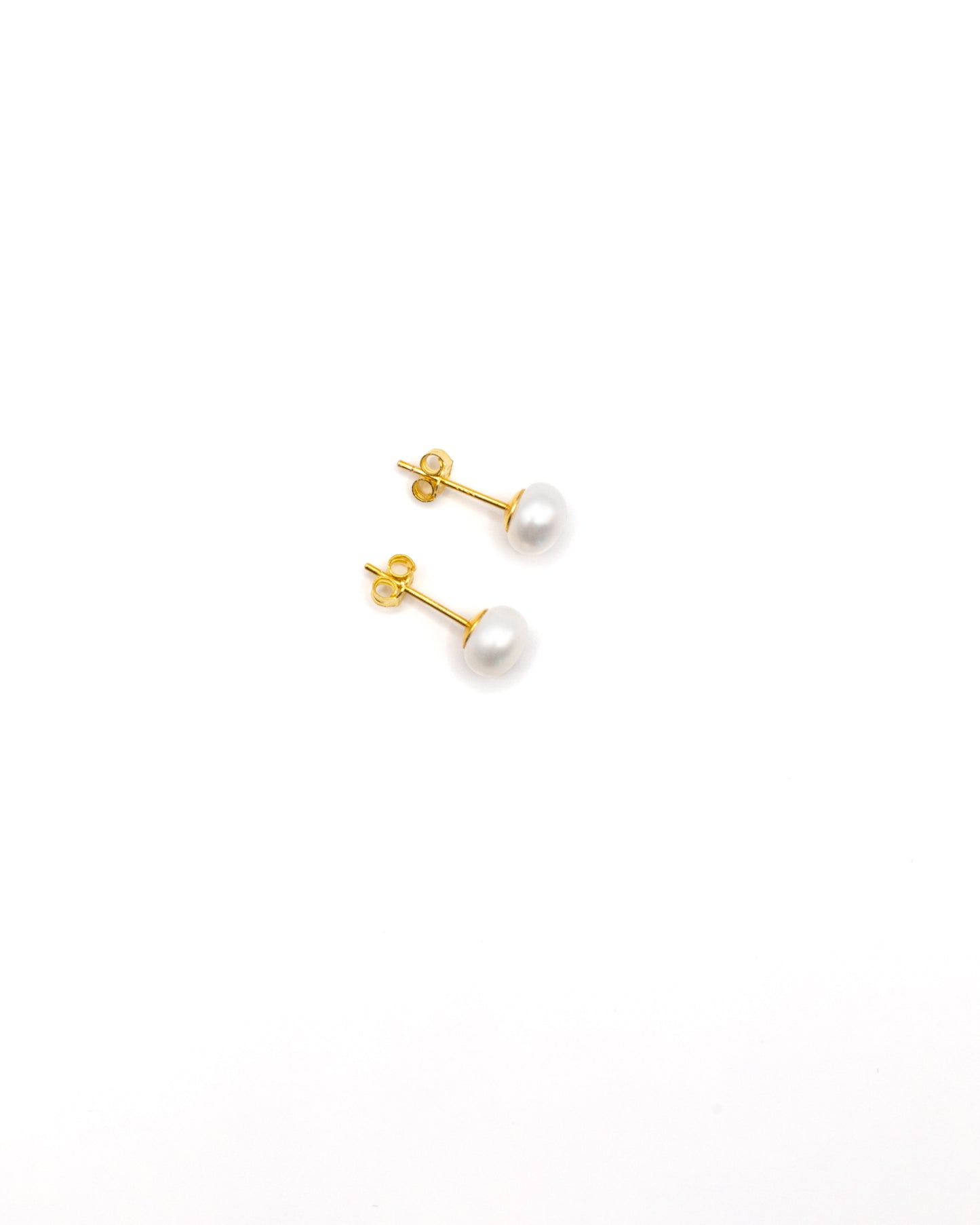 Gold plated silver stud earrings