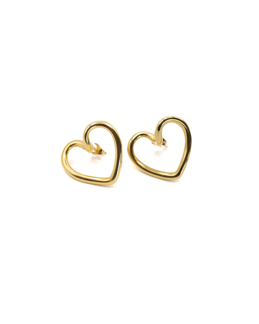 Stud heart earrings