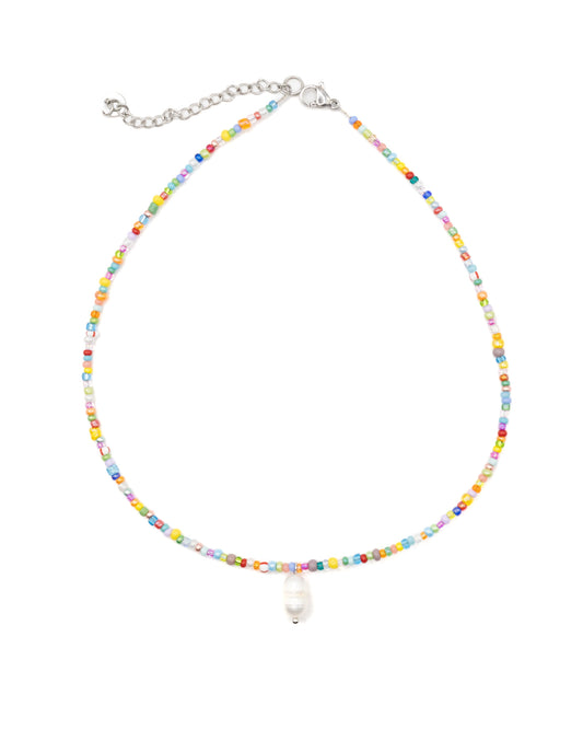 Single pearl beaded necklace