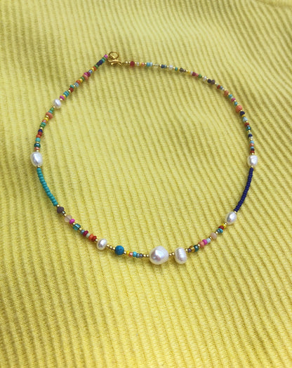 Beaded colourful necklace