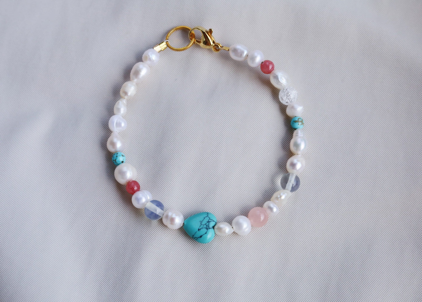 Turquoise pearl bracelet