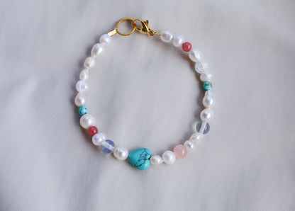 Turquoise pearl bracelet