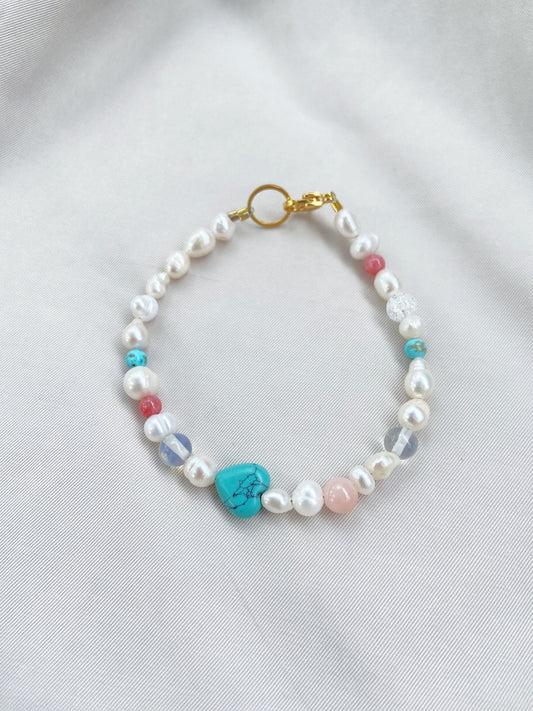 Turquoise pearl bracelet