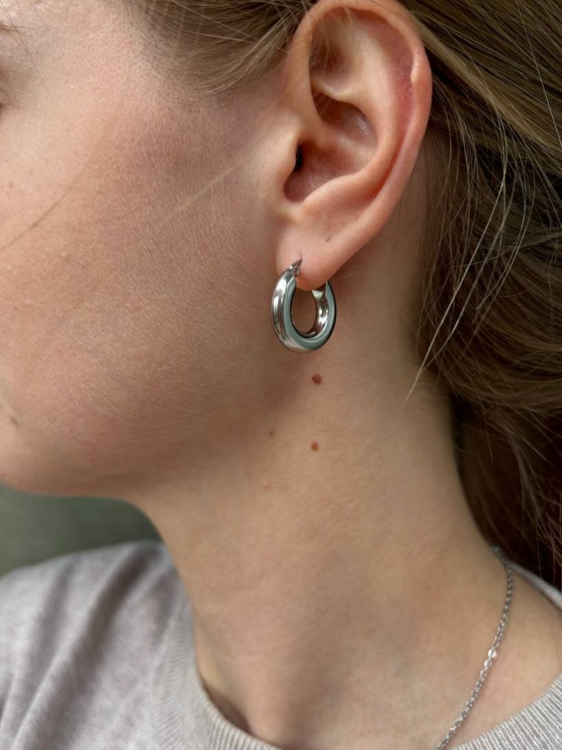 Waterproof hoop earrings